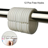 4 Pcs Shower Curtain Sets Bath Mat Sets, Toilet Lid Cover and Non-Slip Toilet Pedestal Rug, Fashion Geometric Waterproof Bathroom Curtain with 12 Hooks