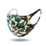 CUH Camouflage Frabic Face Masks,Adult Woman Man Mouth Covering,Strethable Mouth-muffle,Washable Reusable Mask