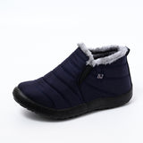Waterproof Winter Women Men Shoes Snow Boots Plush Slip On Warm Ankle Size US