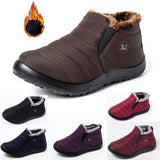 Waterproof Winter Women Men Shoes Snow Boots Plush Slip On Warm Ankle Size US