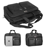 Shockproof Laptop Bag, Multi Function Business Messenger Bag Travel Briefcase Protective Notebook Handbags, 17 inch, Black