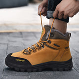 Mens Womens Winter Ankle Snow Hiking Boots Warm Wear Resistant Non Slip Soft Lined Outdoor Shoes