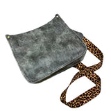 Women Leopard PU Leather Shoulder Bag Handbag Crossbody Purse Satchel Messenger