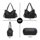 Women's Casual PU Leather Handbag Tote Satchel Shoulder Bag Purse Crossbody Bag