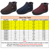Waterproof Winter Women Men Shoes Snow Boots Fur-lined Slip On Warm Ankle Boot