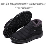 Waterproof Winter Women Men Shoes Snow Boots Fur-lined Slip On Warm Ankle Boot