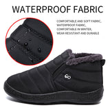 Waterproof Winter Women Men Shoes Snow Boots Fur-lined Slip On Warm Ankle Boot