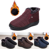 Waterproof Winter Women Men Shoes Snow Boots Fur-lined Slip On Warm Ankle Boot