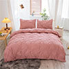 2Pcs/3Pcs Ruched Duvet Quilt Cover Set Queen King Size Bedding Set + Pillowcases