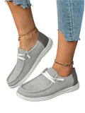 Ferndule Womens Non Slip Slip Resistant Canvas Shoes Summer Breathable Boat Loafers Outdoor Fashion Wide Width Sneakers