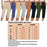 Women's Harem pants Loose Fit Capri Pants Jogger Workout Yoga Lounge Pants with Pockets