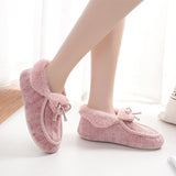Women Slip On Round Toe Slipper Closed Heel Winter Boots Keep Warm Slipper