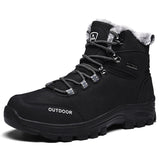 Mens Womens Winter Ankle Snow Hiking Boots Warm Wear Resistant Non Slip Soft Lined Outdoor Shoes