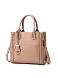 Women's Crocodile Grain PU Leather Shoulder Bag Crossbody Bag Handbag Tote Purse