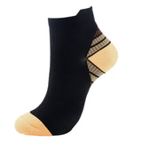 Copper Low Cut Compression Running Socks For Men & Women-3/6Pairs-Circulation best for Athletic,Ankle Support Travel