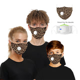 CUH Cloth Face Masks With Valve,Printing Masks,Adult Kids Mouth Covering,Woman Man Masks,Strethable Mouth-muffle,Washable Reusable Mask