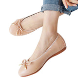 Women's Slip On Flats Shoes Loafers Chunky Heels OL Dress Party Shoes Round Toe