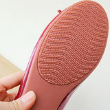 Women's Slip On Flats Shoes Loafers Chunky Heels OL Dress Party Shoes Round Toe