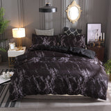 3Pcs Marble Duvet Quilt Cover Set Queen King Size Bedding Set With Pillowcases