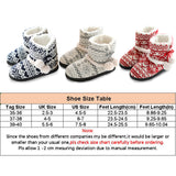 Women Knitted Warm Bootie Slippers Slip on Comfy Indoor Outdoor Plush House Shoes