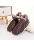 Unisex  Women Men Winter Slippers Boots Shoes Slip On Cotton Plush Warm Indoor Home Non Slip Shoes