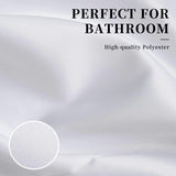 4 Pcs Shower Curtain Sets Bath Mat Sets, Toilet Lid Cover and Non-Slip Toilet Pedestal Rug, Fashion Geometric Waterproof Bathroom Curtain with 12 Hooks