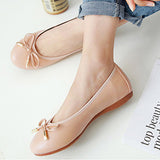 Women's Slip On Flats Shoes Loafers Chunky Heels OL Dress Party Shoes Round Toe