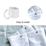 4 Pcs Shower Curtain Sets Bath Mat Sets, Toilet Lid Cover and Non-Slip Toilet Pedestal Rug, Fashion Geometric Waterproof Bathroom Curtain with 12 Hooks
