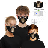 CUH Cloth Face Masks,Printing Masks,Adult Kids Mouth Covering,Woman Man Masks,Strethable Mouth-muffle,Washable Reusable Mask