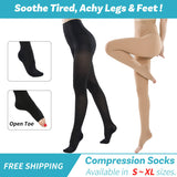 CUH Womens 20-30 mmHg Compression Pantyhose Tights Varicose Veins Stockings Leg Slimming Hip Up