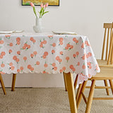 Waterproof PVC Table Cloth Oil-Proof Wipeable Rectangle Tablecloth Kitchen Decor