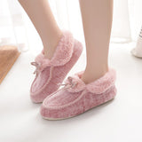Women Slip On Round Toe Slipper Closed Heel Winter Boots Keep Warm Slipper