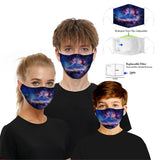 CUH Cloth Face Masks,Printing Masks,Adult Kids Mouth Covering,Woman Man Masks,Strethable Mouth-muffle,Washable Reusable Mask