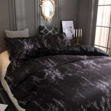 3Pcs Marble Duvet Quilt Cover Set Queen King Size Bedding Set With Pillowcases