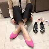 Womens Slip On Pumps Shoes Loafers Chunky Heels OL Dress Party Shoes Pointed Toe