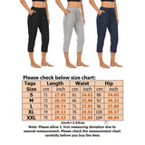Women's High Waist Yoga Pants Fitness Capri Running Comfortable Pockets Trousers