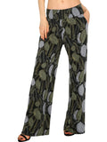 Boho Palazzo Pants for Women Floral Print Wide Leg Lounge Pants