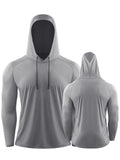 CVLIFE Mens Workout Hoodie T-shirts Dry Fit Lightweight Athletic Casual Long Sleeve Pullover Shirts Casual Breathable Ultraviolet-Proof Tops