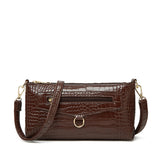 2Pcs Womens Crocodile Grain Handbag Tote Messenger Crossbody Single Shoulder Bag