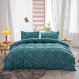 2Pcs/3Pcs Ruched Duvet Quilt Cover Set Queen King Size Bedding Set + Pillowcases