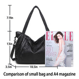 Women's Casual PU Leather Handbag Tote Satchel Shoulder Bag Purse Crossbody Bag