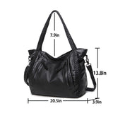 Women's Casual PU Leather Handbag Tote Satchel Shoulder Bag Purse Crossbody Bag