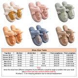 Unisex Adults Cute Cartoon Pattern Plush Slippers Slip On Closed Toe Casual Warm