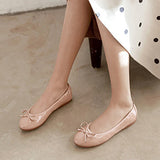 Women's Slip On Flats Shoes Loafers Chunky Heels OL Dress Party Shoes Round Toe