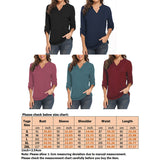 Women Solid V Neck Tops Long Sleeve Shirt Casual Sweatshirt Loose Blouse Pullover Tee Shirt Tunic