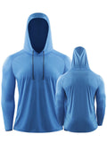 CVLIFE Mens Workout Hoodie T-shirts Dry Fit Lightweight Athletic Casual Long Sleeve Pullover Shirts Casual Breathable Ultraviolet-Proof Tops