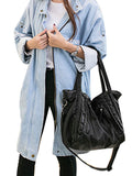 Women's Casual PU Leather Handbag Tote Satchel Shoulder Bag Purse Crossbody Bag