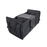 Collapsible Car Trunk Organizers Insulated Cooler Bag 3 Section Car Back Seat Boot Storage Bags Cargo Tidy Storage Box with Side Net Pockets