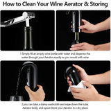 Portable Smart Electronic Automatic Wine Aerator Decanter Dispenser Rechargeable