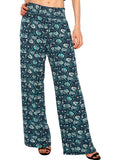 Boho Palazzo Pants for Women Floral Print Wide Leg Lounge Pants